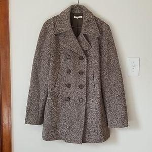 J. Crew Brown Tweed Pea Coat